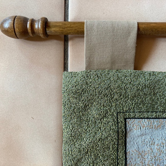 Thanksgiving OCTOBER WEEKEND Cornucopia Pumpkin TAPESTRY Wall Hanging w/WOOD ROD - Picture 11 of 15